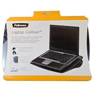 Fellowes Laptop GoRiser Stand Black – Cooling Laptop Riser – Supports Up to 15.4